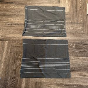 Target Full/Queen Grey & White Striped Pillow Cases (2)